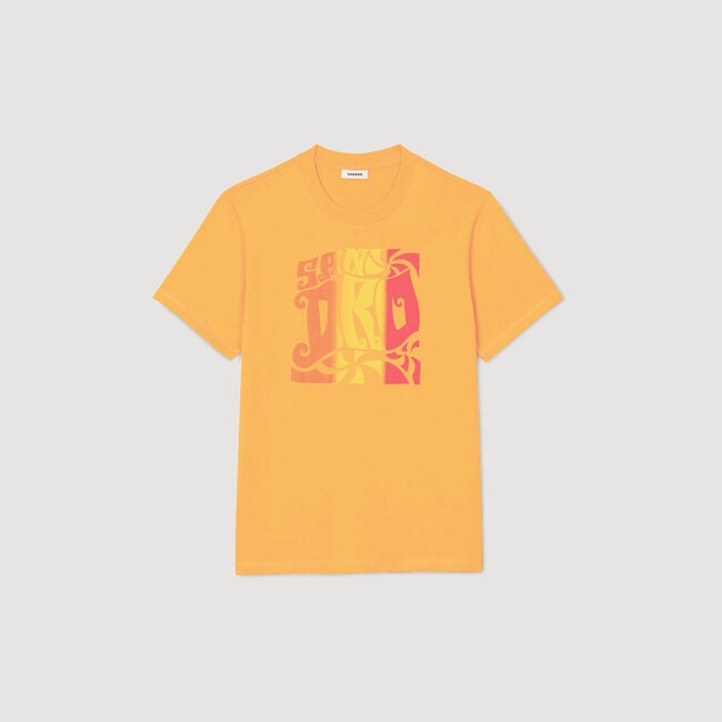 T-shirt en coton à imprimé vagues